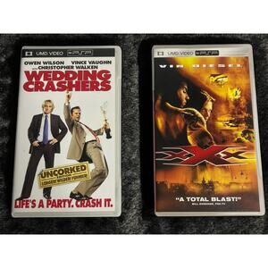 Wedding Crashers & XXX Movie UMD PSP PlayStation Portable Acrion Comedy Lot 2